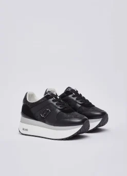 Sneakers super platform effetto pitone