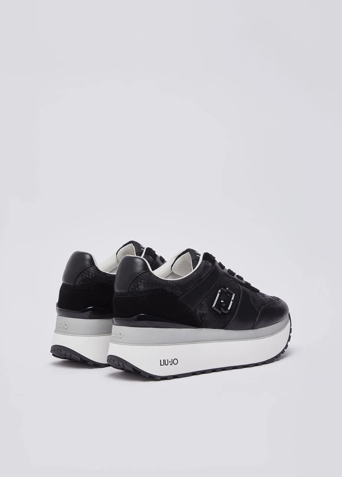 Sneakers super platform effetto pitone