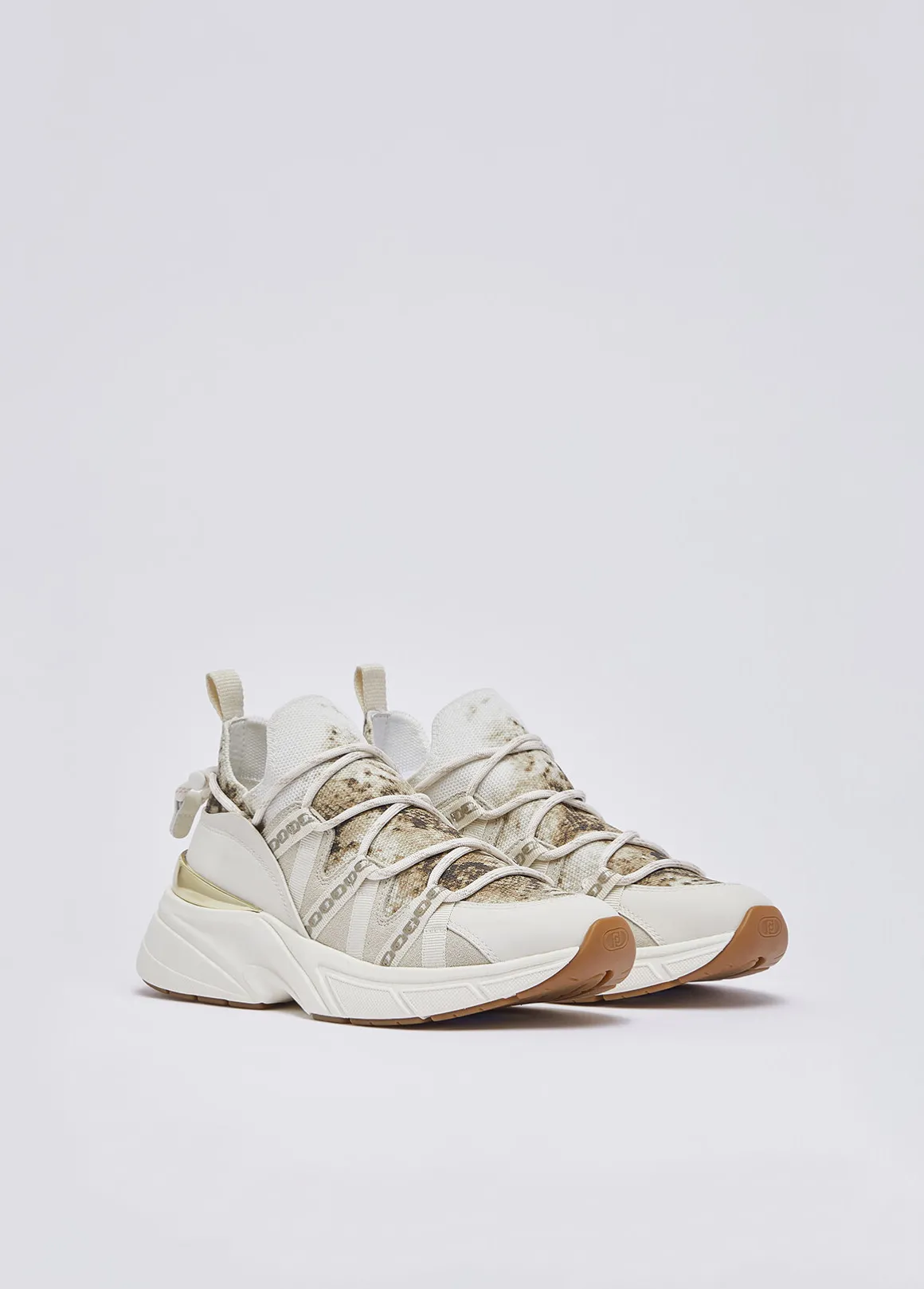 Sock-sneakers con stampa pitone