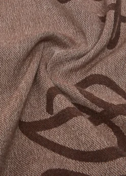 Stola jacquard con logo