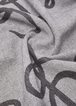 Stola jacquard con logo