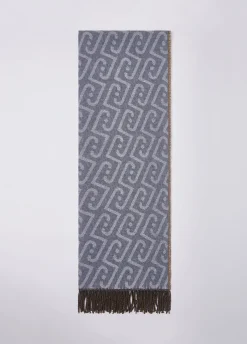 Stola monogram con frange