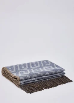 Stola monogram con frange