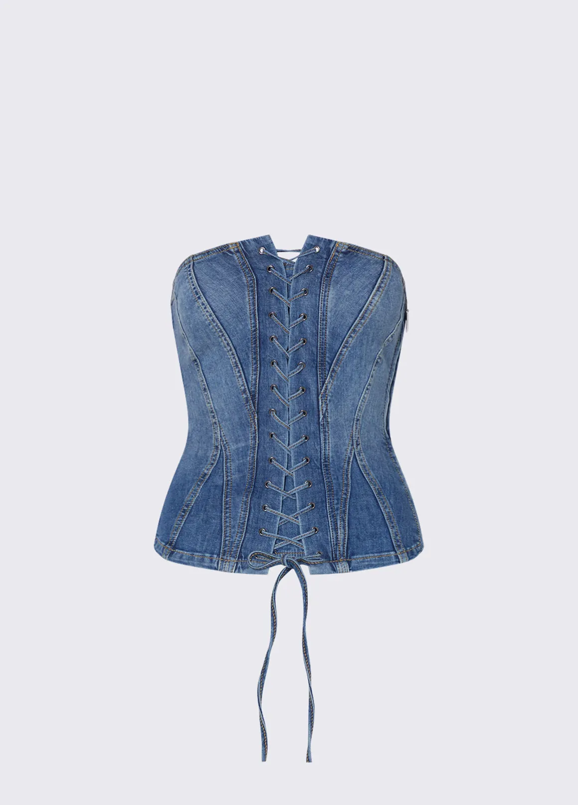 Top bustier in denim