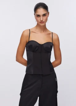 Top bustier in raso