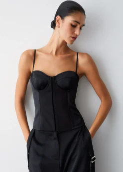 Top bustier in raso