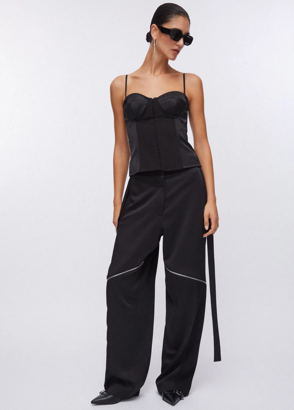 Top bustier in raso