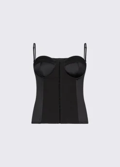 Top bustier in raso