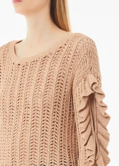 Top crochet con rouches