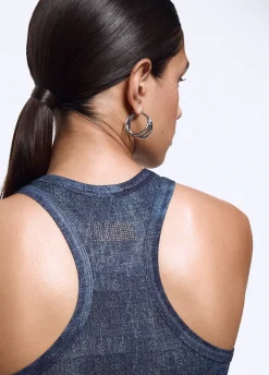 Top effetto denim