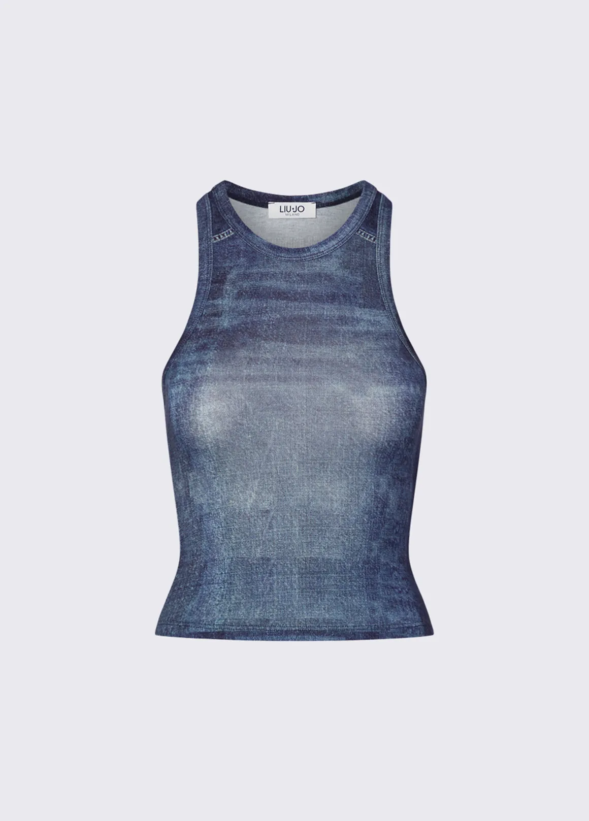 Top effetto denim