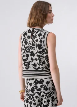 Top in jacquard