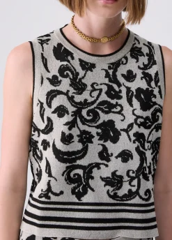 Top in jacquard