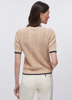 Top in maglia a trecce