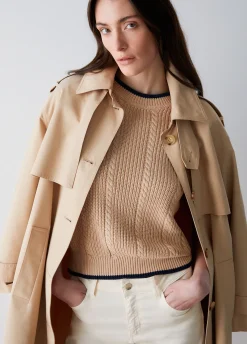 Top in maglia a trecce