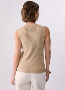 Top in maglia con fiocco