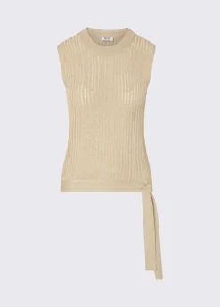 Top in maglia con fiocco