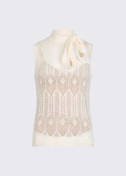 Top in maglia con fiocco