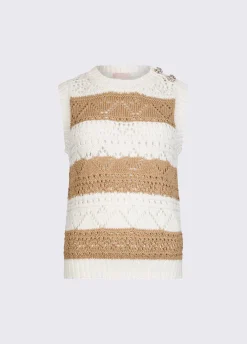 Top in maglia crochet