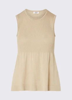 Top in maglia lamé