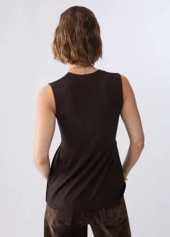 Top in maglia lamé