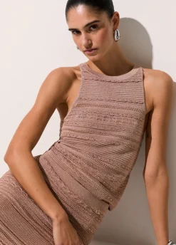 Top in maglia traforata