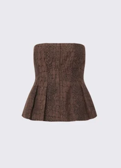 Top jacquard animalier