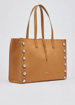 Tote bag grande con borchie