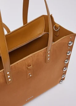 Tote bag grande con borchie