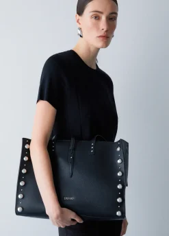 Tote bag grande con borchie