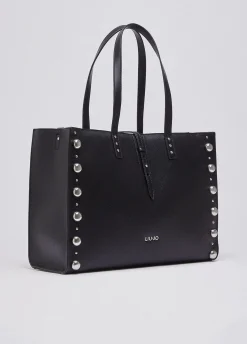 Tote bag grande con borchie