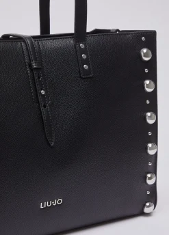 Tote bag grande con borchie