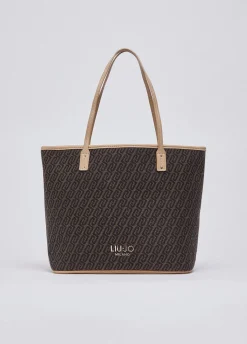 Tote bag in tessuto jacquard