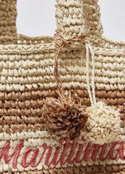 Tote bag media a righe