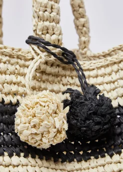 Tote bag media a righe