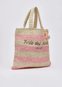 Tote bag media a righe