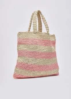 Tote bag media a righe