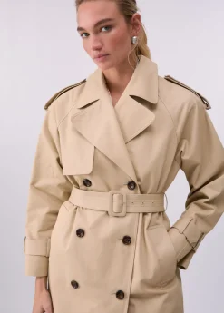 Trench con ricami gioiello