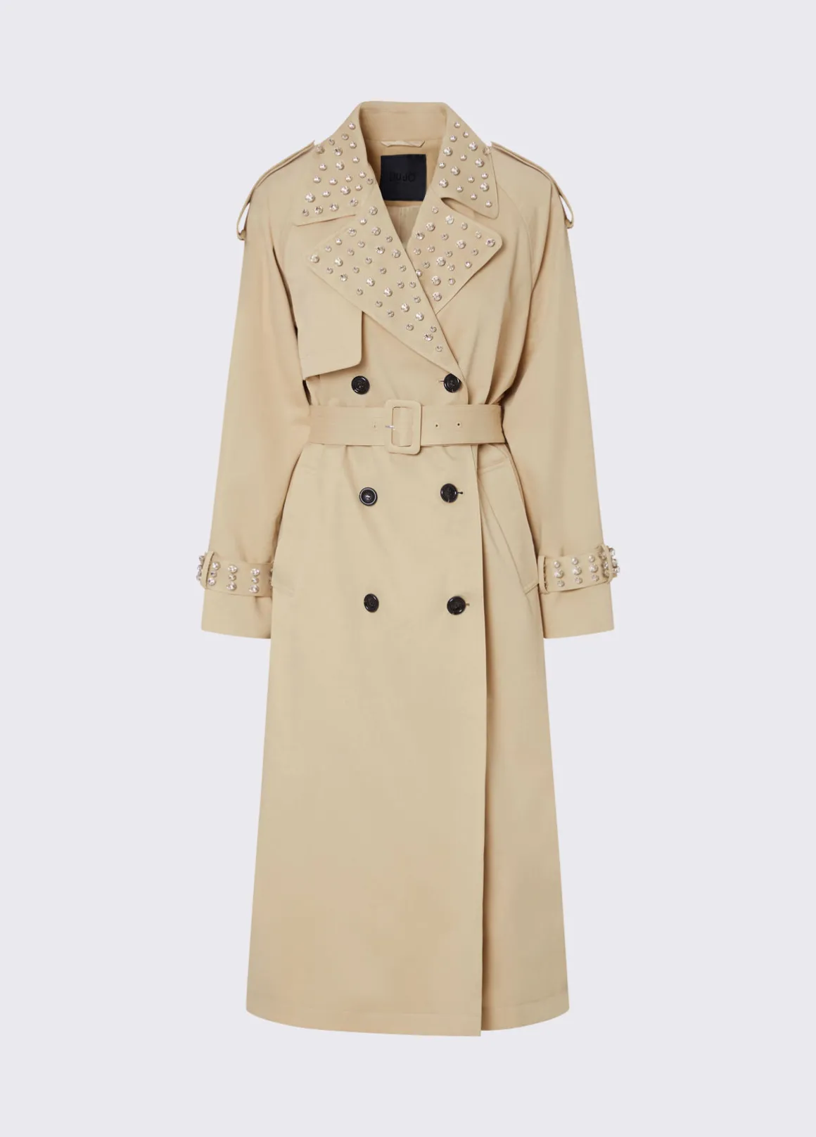 Trench con ricami gioiello