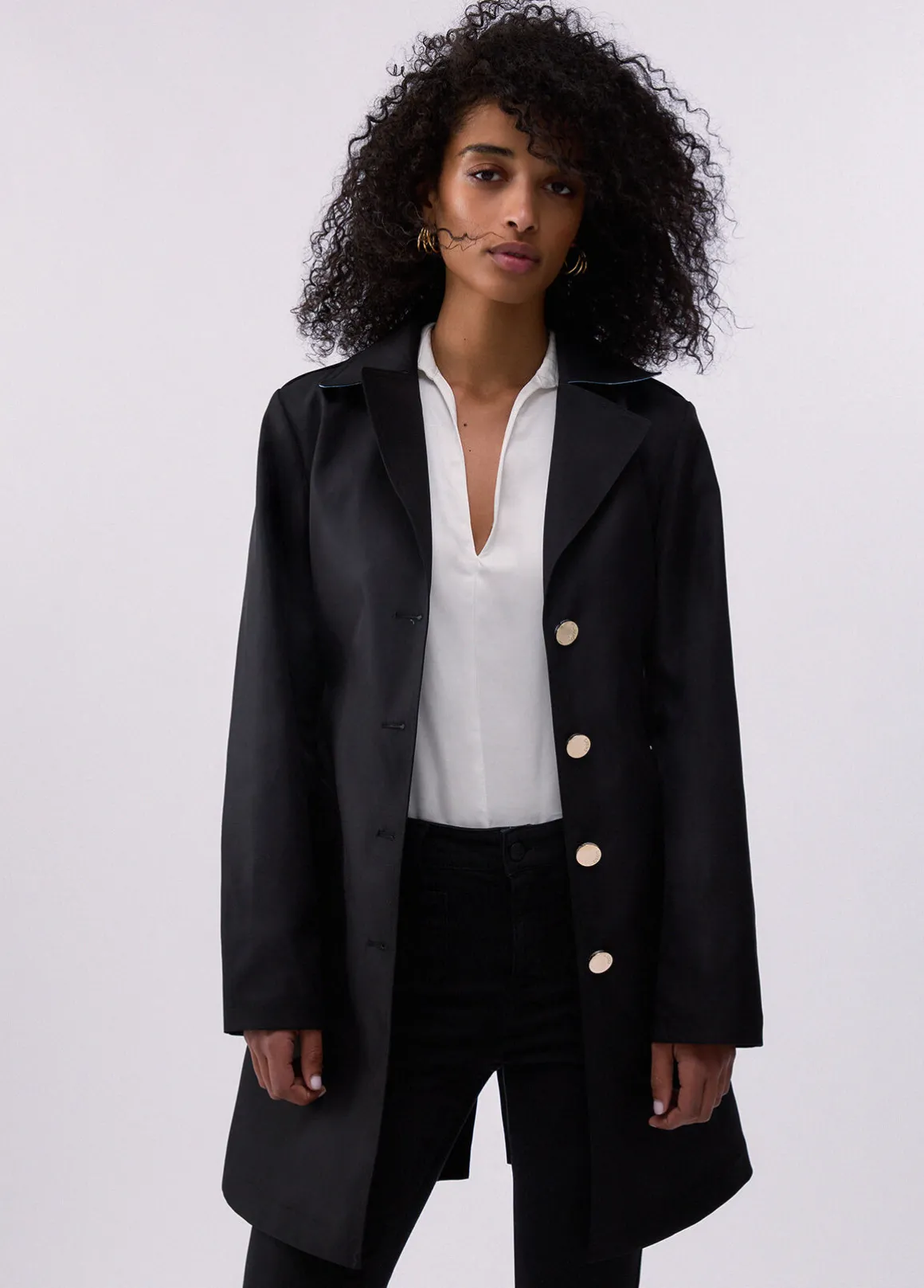 Trench lungo con cintura