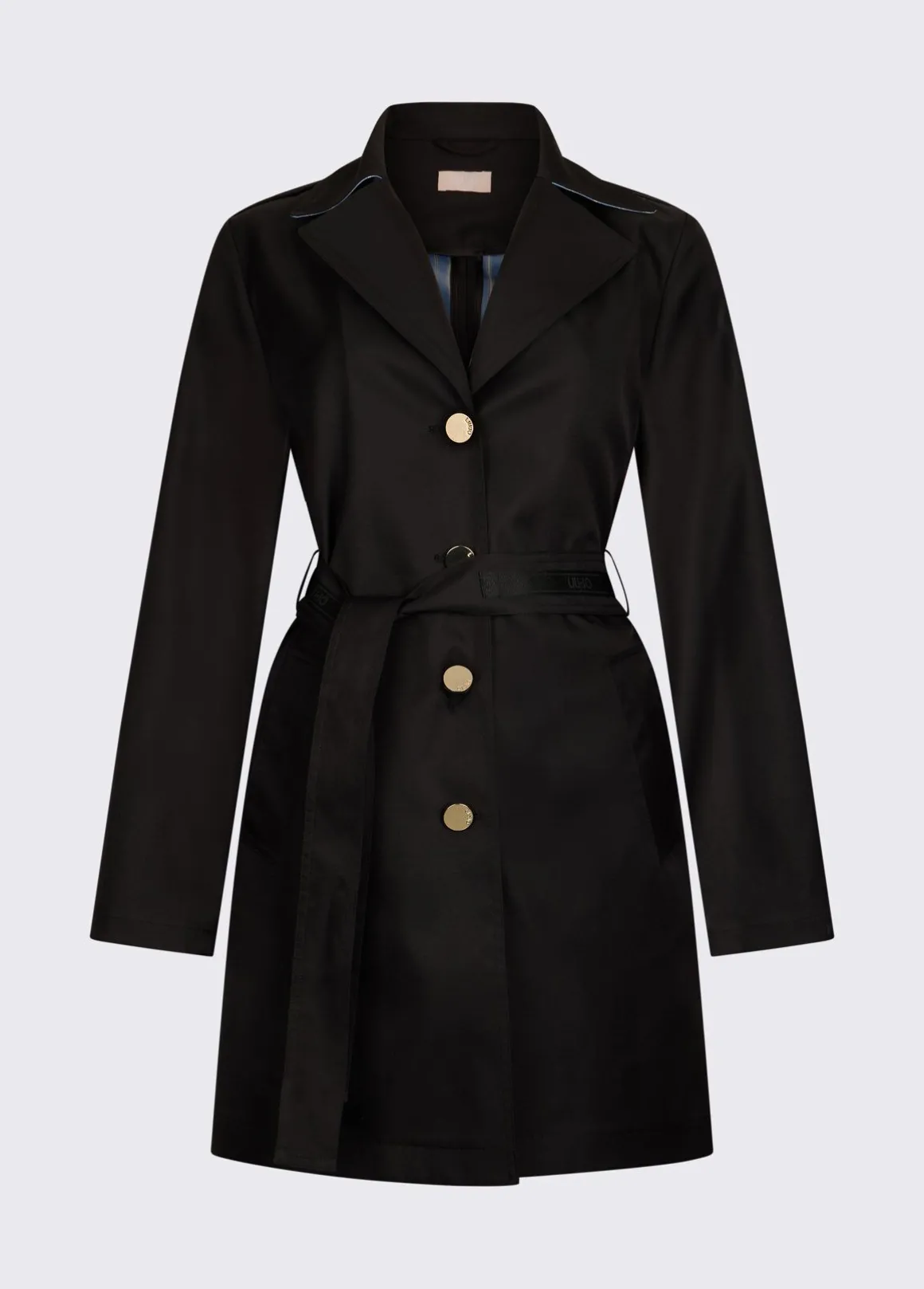 Trench lungo con cintura