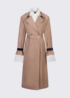 Trench lungo con cintura
