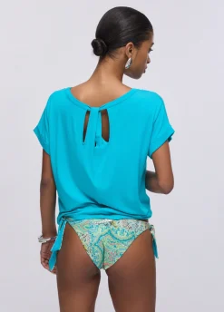T-shirt con castoni gioiello