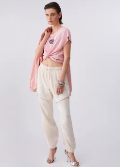 T-shirt con dettagli gioiello