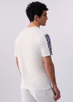 T-shirt con inserto stampato