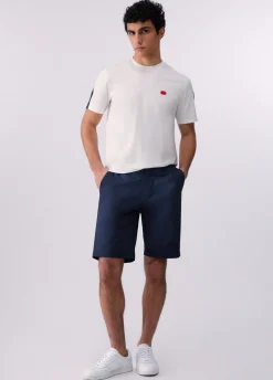 T-shirt con inserto stampato