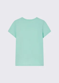 T-shirt con logo e strass