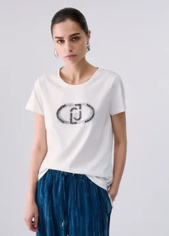 T-shirt con logo monogram