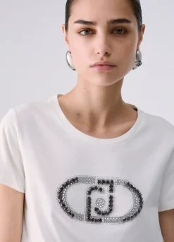 T-shirt con logo monogram