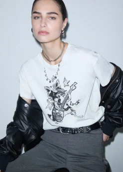 T-shirt con procione rock